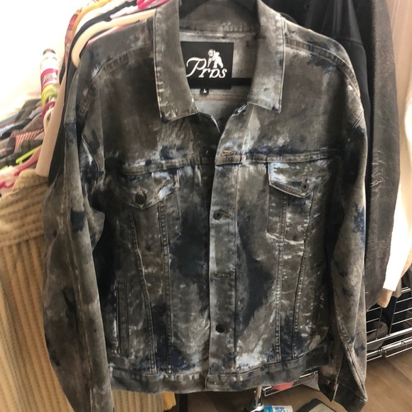 PRPS Blue and Black Denim Jacket - Picture 1 of 7